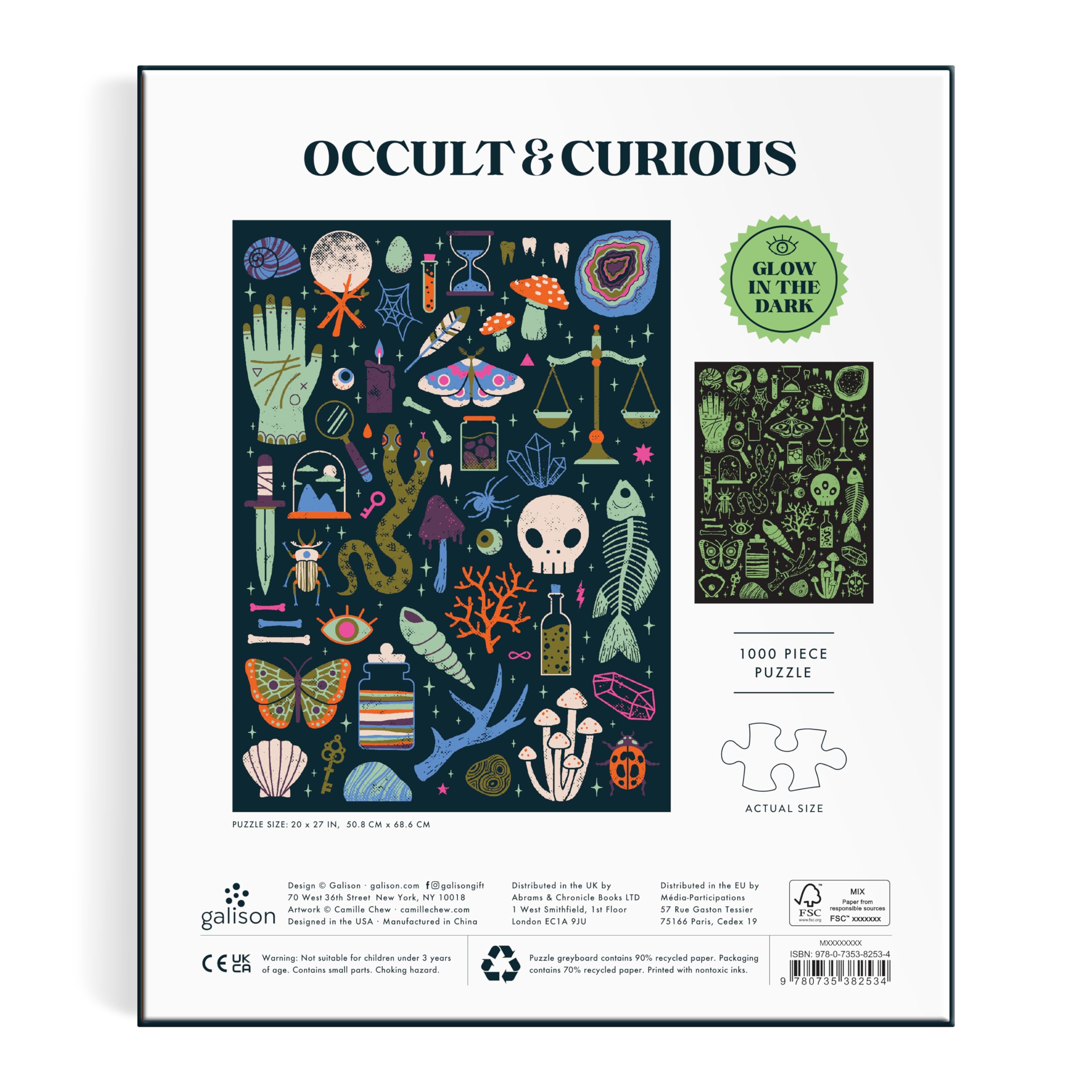 Occult and Curious 1000 Piece Glow in the Dark Puzzle