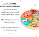 Farm Animals Wooden Sliding Maze