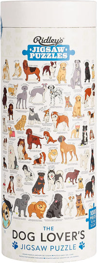 Dog Lovers Jigsaw Puzzle, White, 1000 Piece