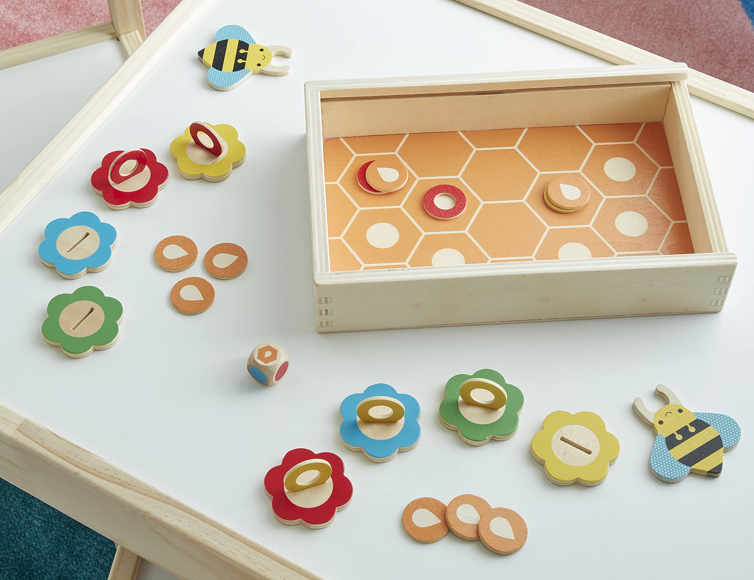 Matching, Save The Bees Wooden Game