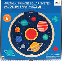 Multi-Language Solar System Wooden Tray Puzzle