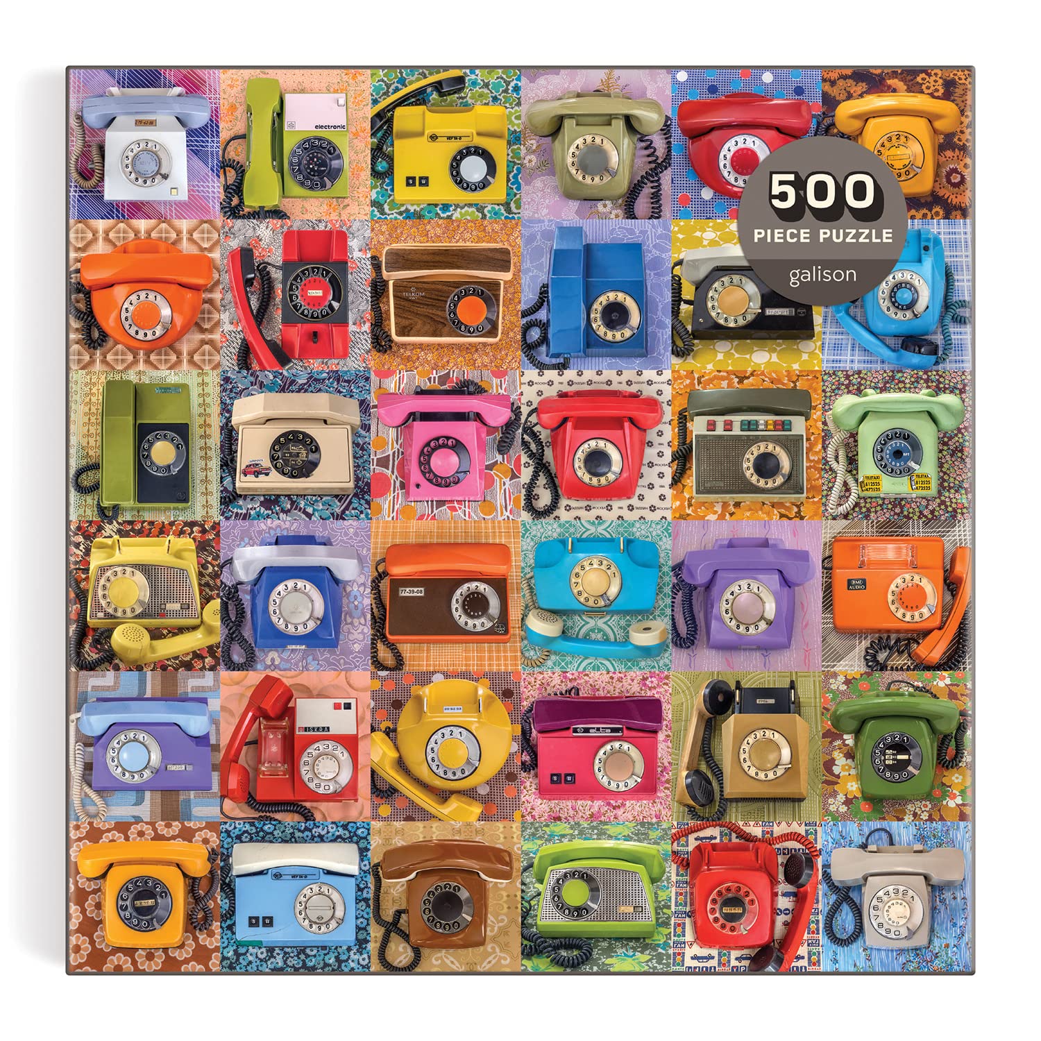 Eastern Bloc Telephones Jigsaw Puzzle, Multicoloured, 500 Pieces