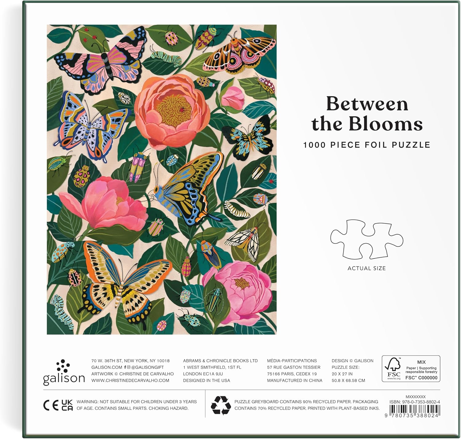 Between The Blooms – 1000 Piece Foil Jigsaw Puzzle