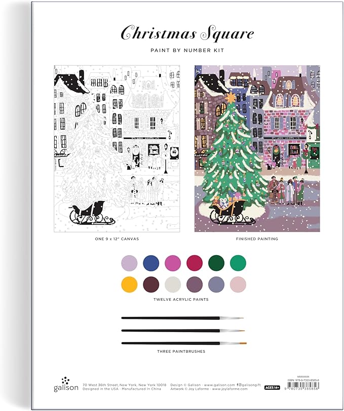 Joy Laforme Christmas Square – DIY Paint by Number Kit