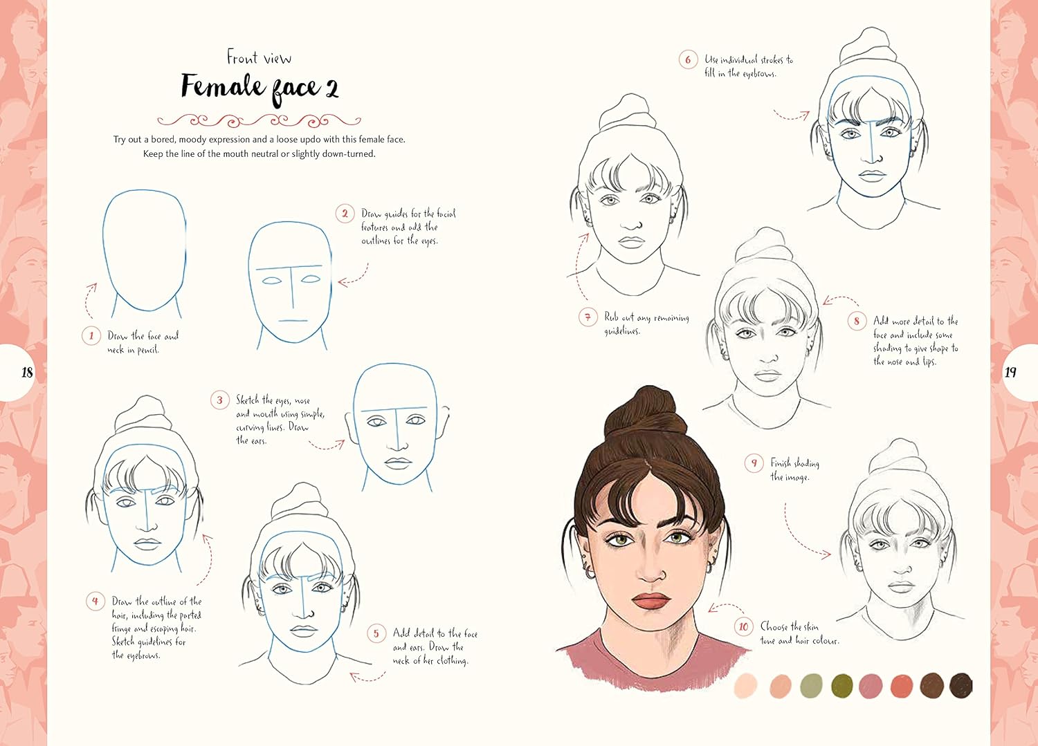 10 Step Drawing: People: Draw 30 people in 10 easy steps