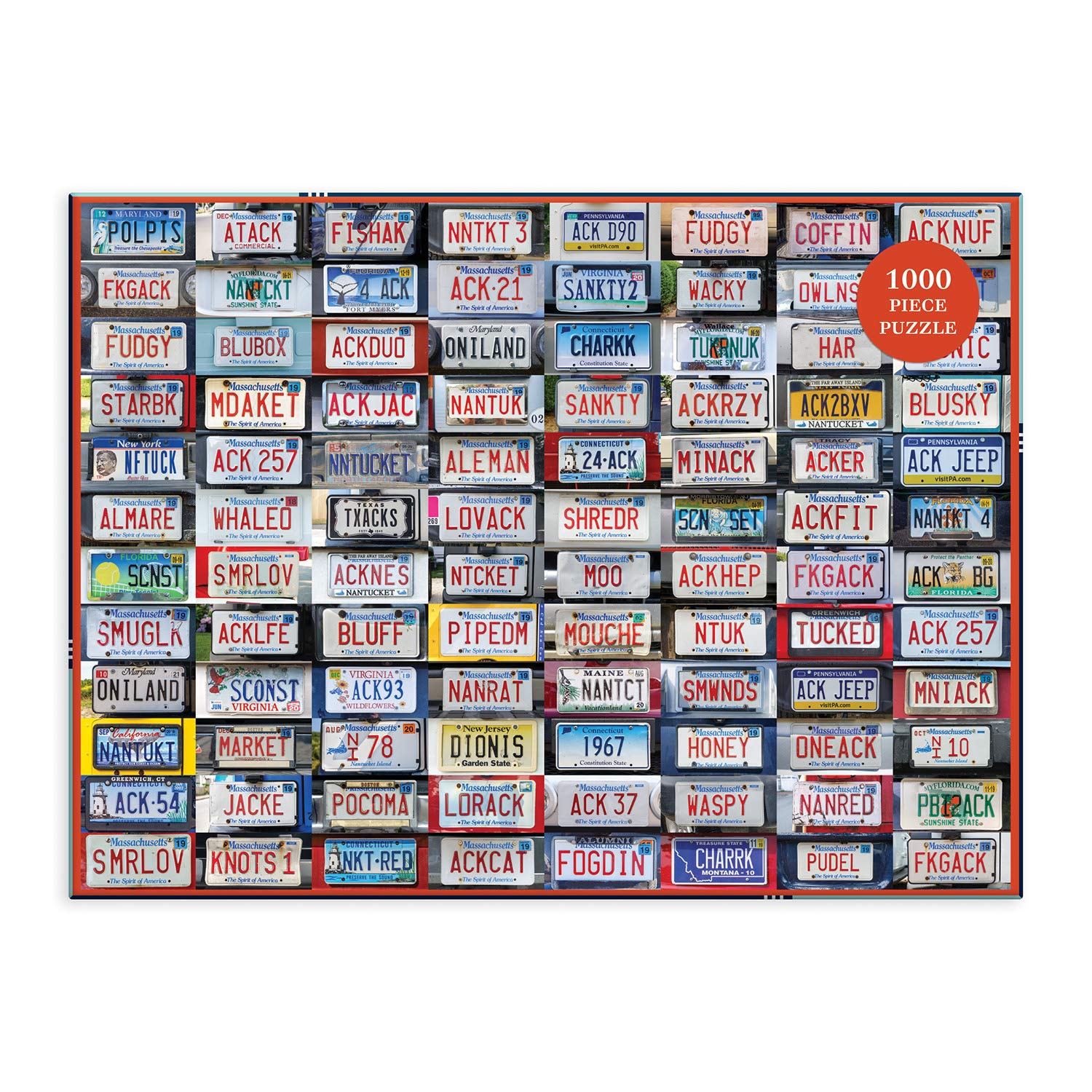 Nantucket License Plates 1000 Piece Puzzle