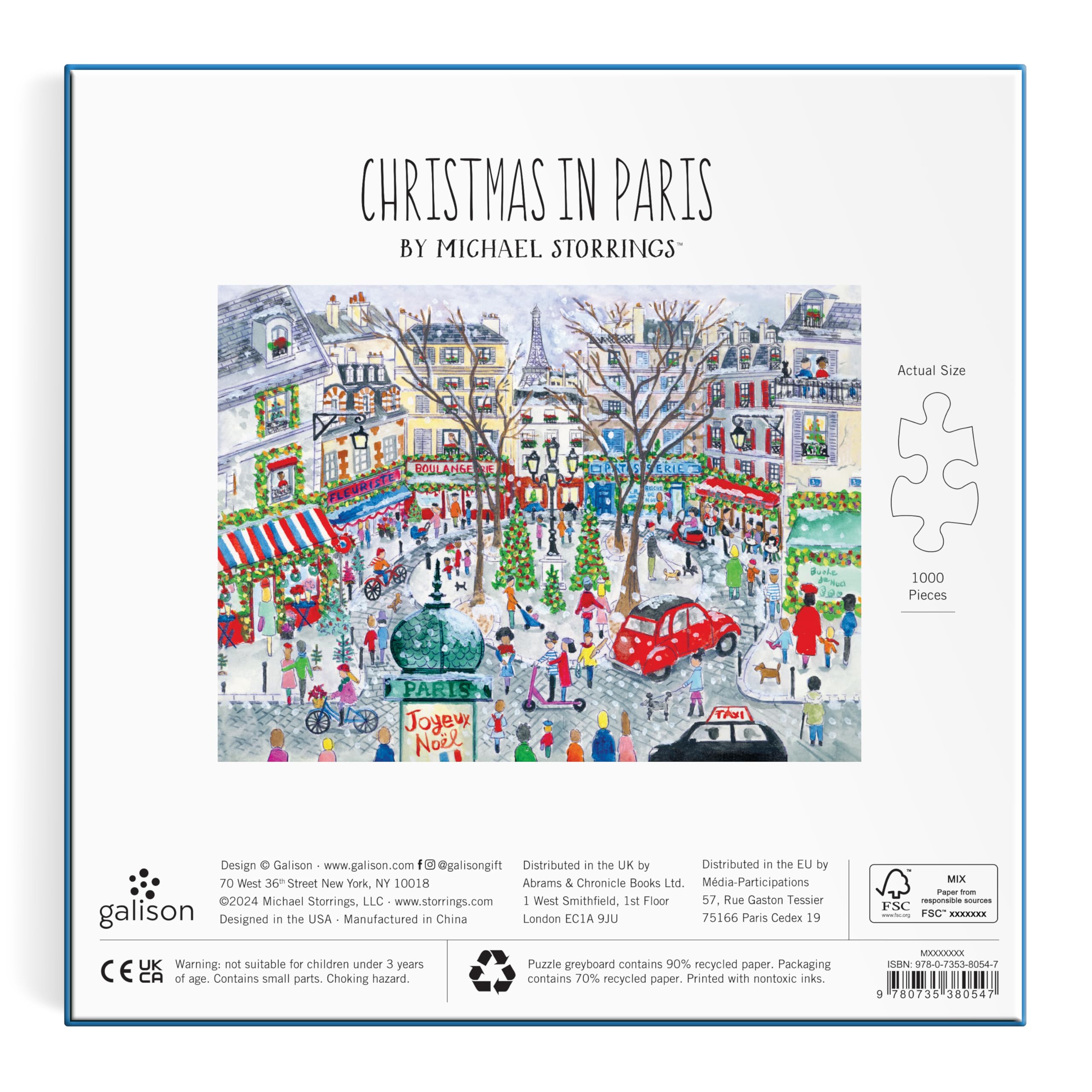Michael Storrings Christmas In Paris 1000 Piece Foil Puzzle