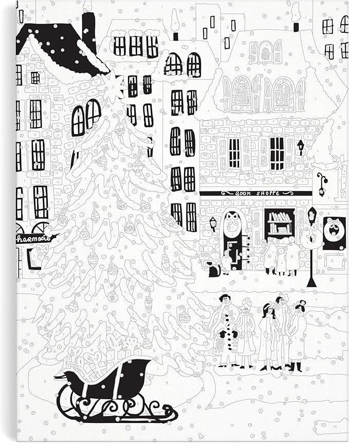 Joy Laforme Christmas Square – DIY Paint by Number Kit