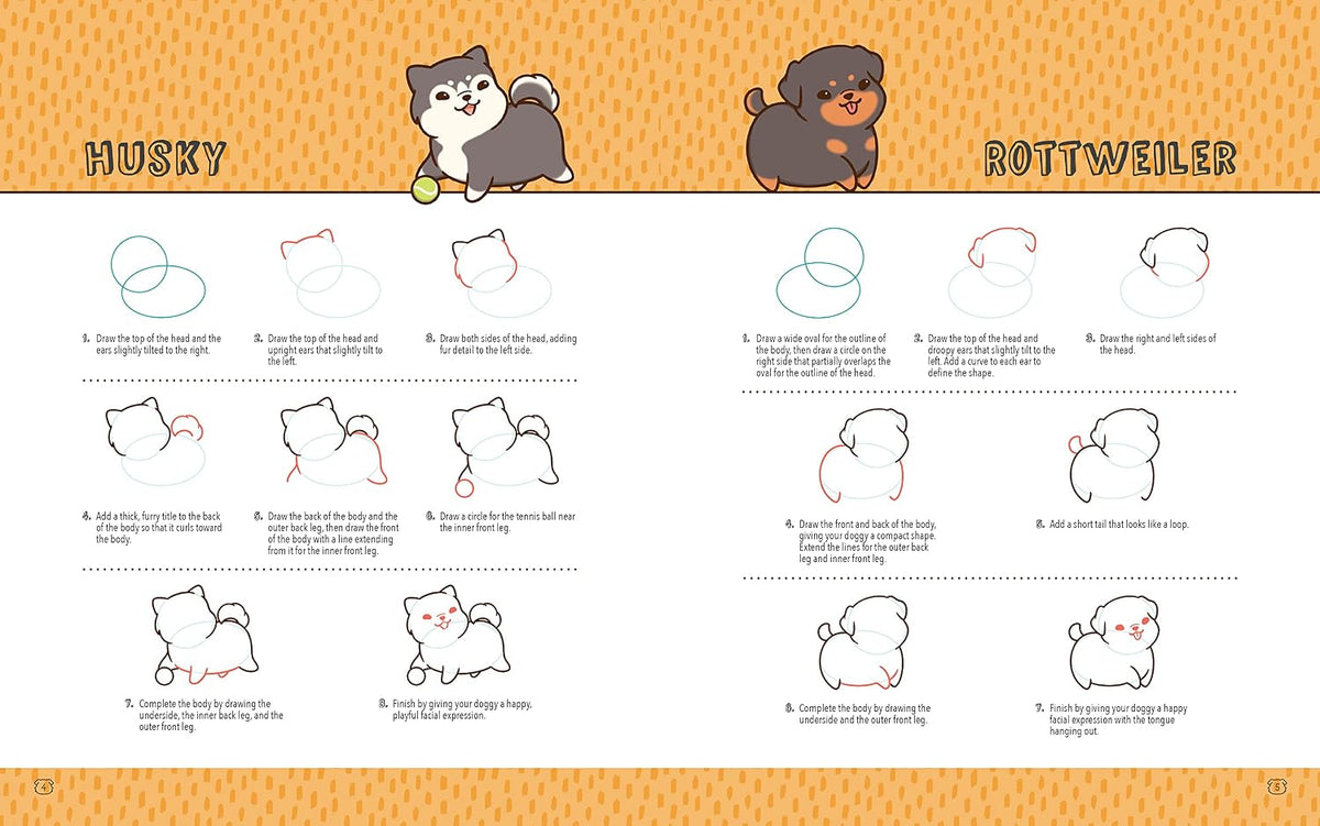 Kawaii Doggies: Learn to Draw Over 100 Adorable Pups in All Their Glory