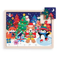 Christmas 12 Piece Wooden Tray Puzzle