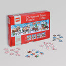 Lego Christmas Train Puzzle: Four Connecting 100-Piece Puzzles