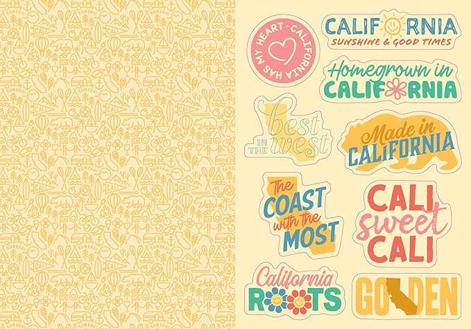 I Love California Sticker Book: 325+ Stickers Celebrating the Golden State (State of Mind Stickers)