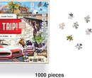 Road Trip!: A 1000-Piece Jigsaw Puzzle, Grey, Black, Green, Brown