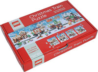 Lego Christmas Train Puzzle: Four Connecting 100-Piece Puzzles