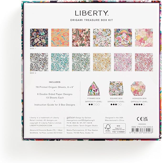 Liberty Floral Origami – Origami Kit Featuring Iconic Liberty Prints and Instructions for Origami Folds