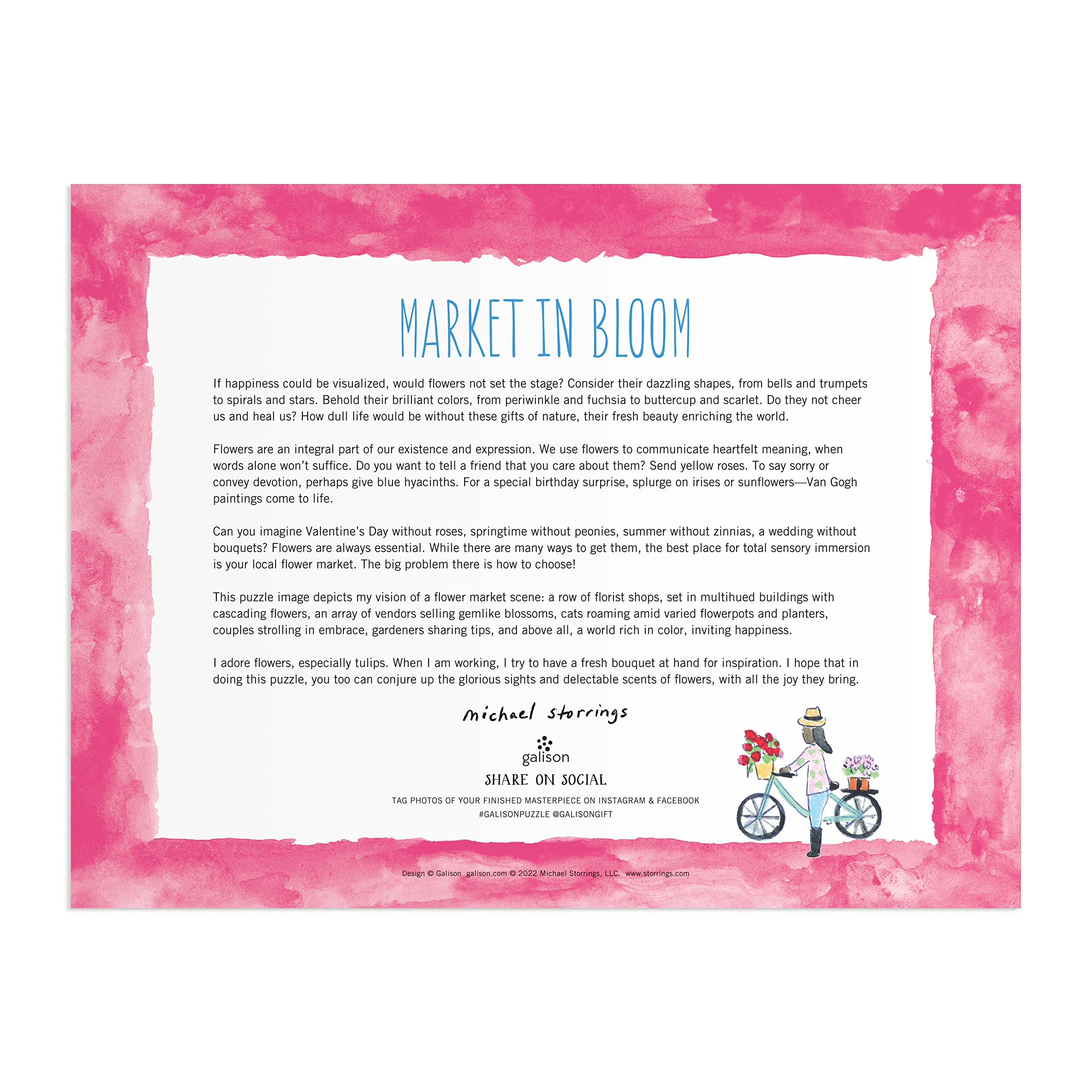 Michael Storrings Market in Bloom Jigsaw Puzzle, Multicoloured, 2000 Pieces