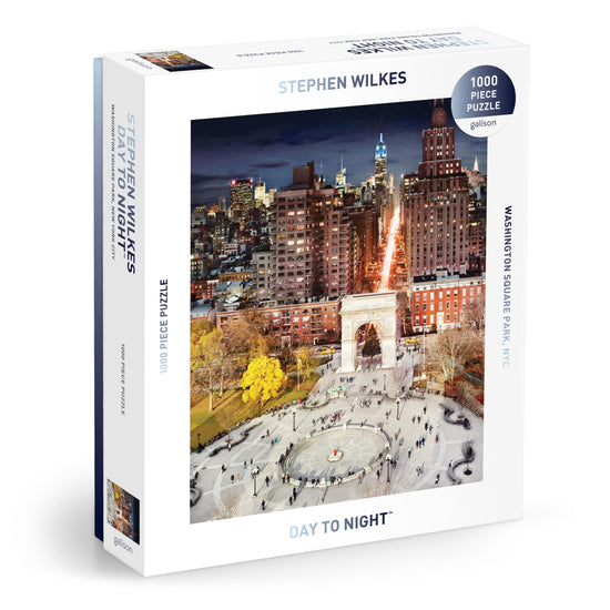 Washington Square Park – 1000 Piece Stephen Wilkes Jigsaw Puzzle Featuring Beautiful Day To Night Photography Of Iconic NYC Park