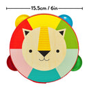 Kaleidoscope Lion Wooden Tambourine
