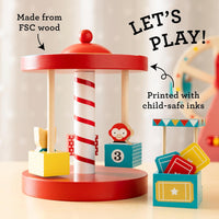 Merry-Go-Round Wooden Carousel - Wood Toy for Toddlers