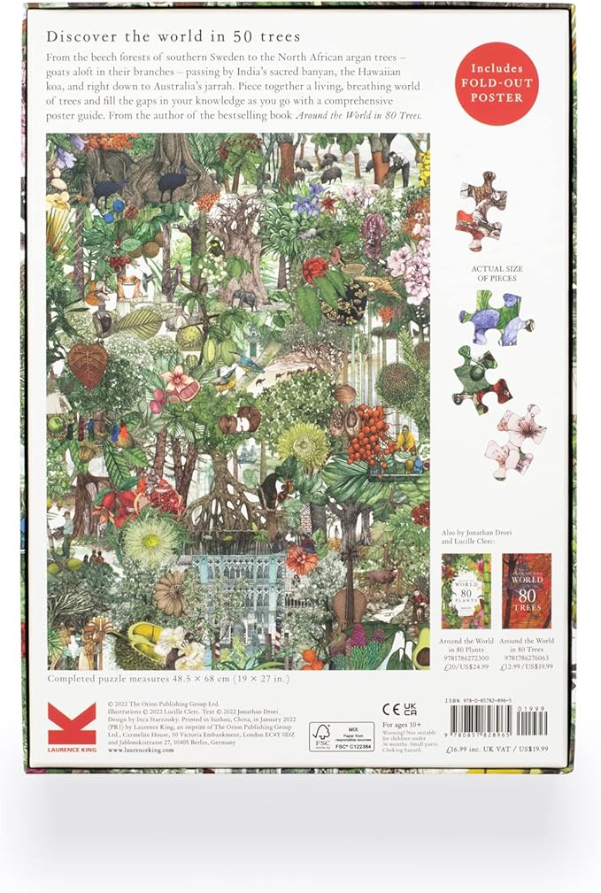Around the World in 50 Trees Puzzle: 1000 Pieces