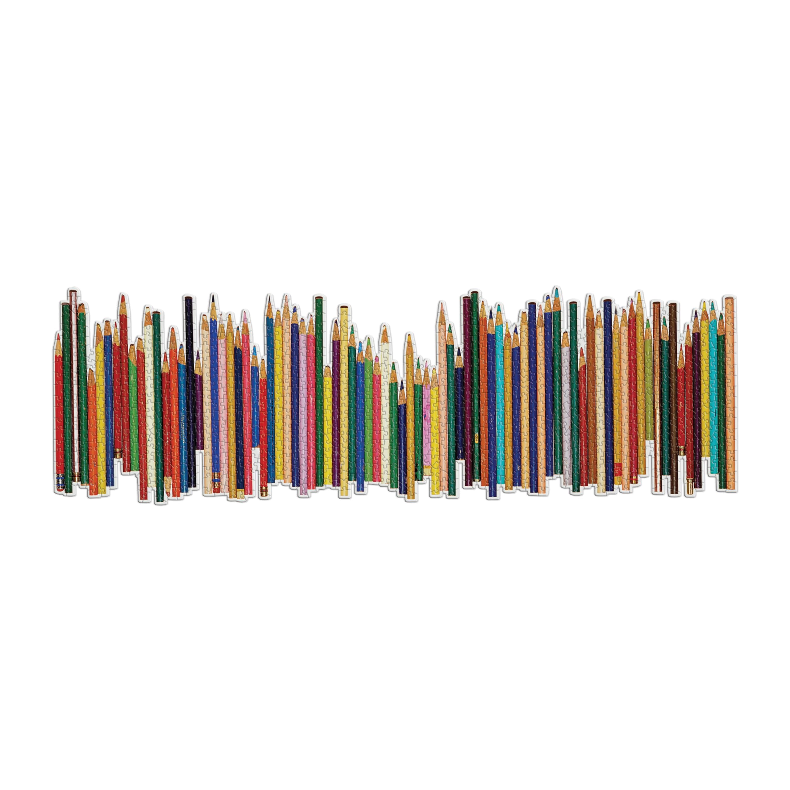 Frank Lloyd Wright Colored Pencils Shaped 1000 Piece Panoramic Puzzle
