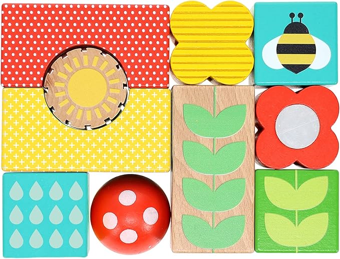 Busy Garden Wooden Discovery Blocks
