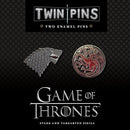 Game of Thrones Twin Pins: Stark and Targaryen Sigils