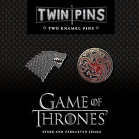 Game of Thrones Twin Pins: Stark and Targaryen Sigils