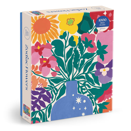 Zodiac Flowers – 1000 Piece Puzzle Featuring Artistic Flowers Paired With Zodiac Signs