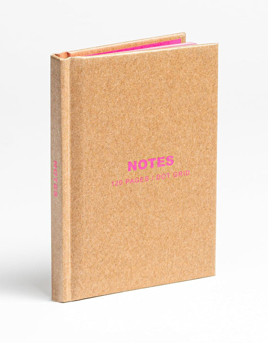 Kraft and Pink Mini Notebook: Dot Grid Paper