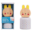 Baby Wooden Wind-Up Musical Toy Bunny