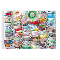 Teacups 1000 Piece Puzzle Featuring A Regency Core Mix Of Vibrant Teacups