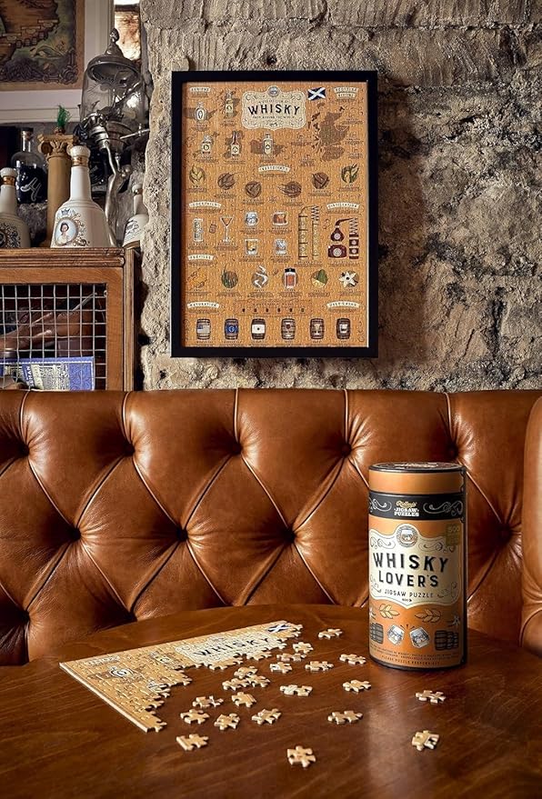 Whisky Lover's 500 Piece Jigsaw Puzzle, Yellow