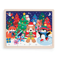 Christmas 12 Piece Wooden Tray Puzzle