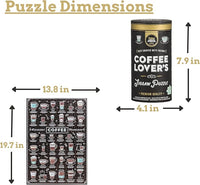 Coffee Lover's Jigsaw Puzzle pour Amateur de café 500 pièces Multicolore