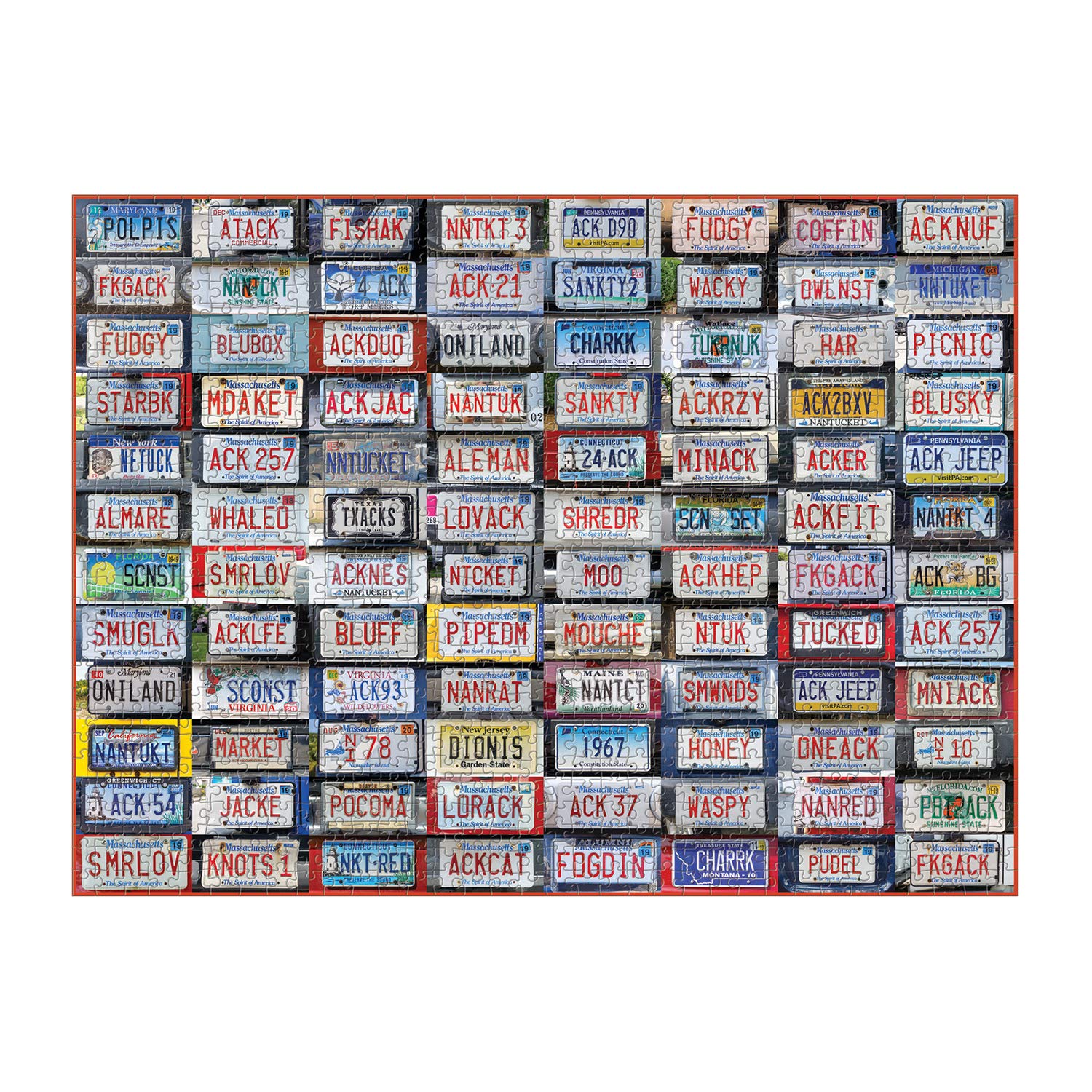 Nantucket License Plates 1000 Piece Puzzle