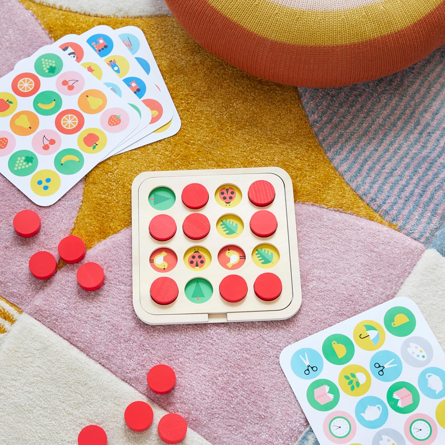 Multi-Theme Matching Wooden Memory Game