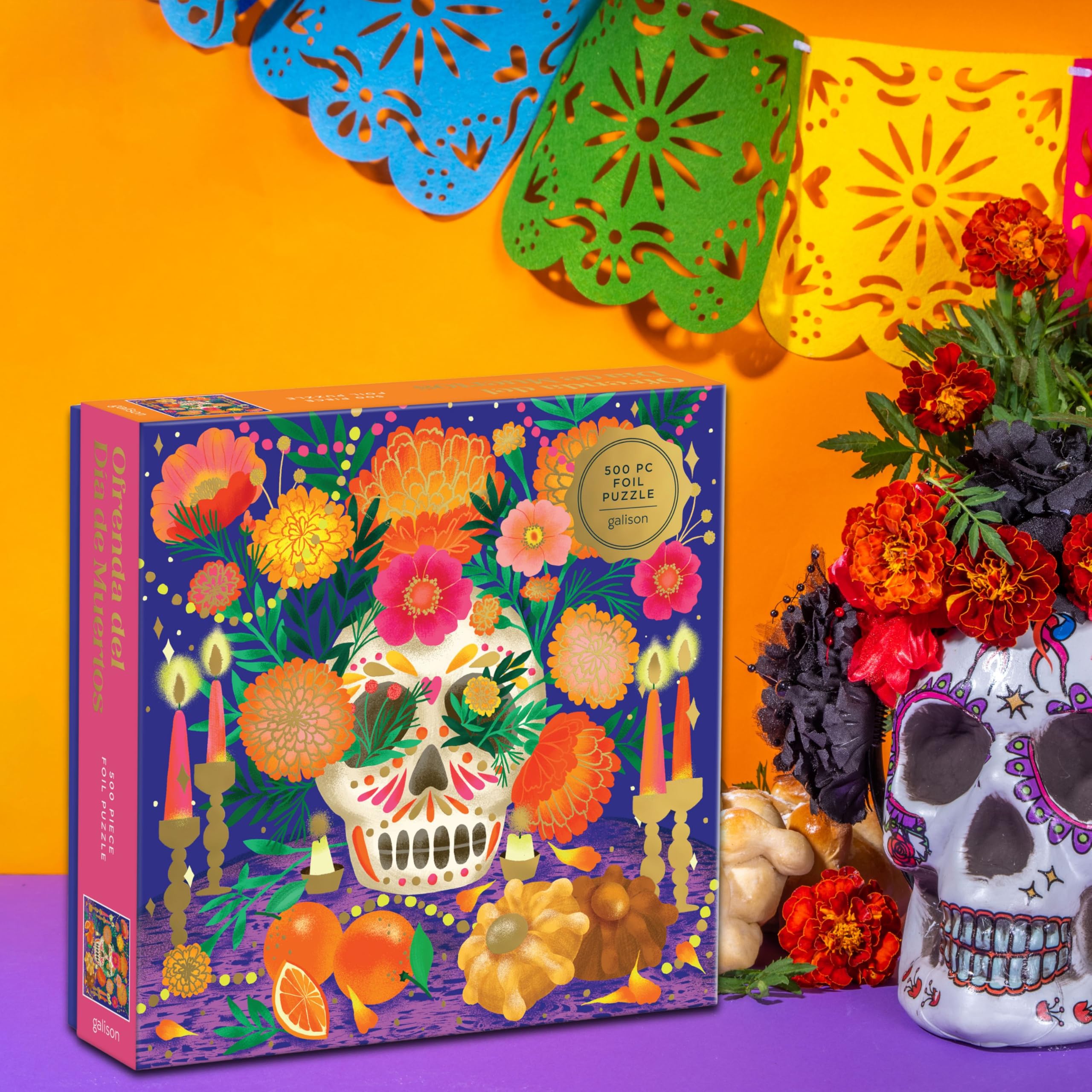 Ofrenda del Día de Muertos 500 Piece Foil Puzzle