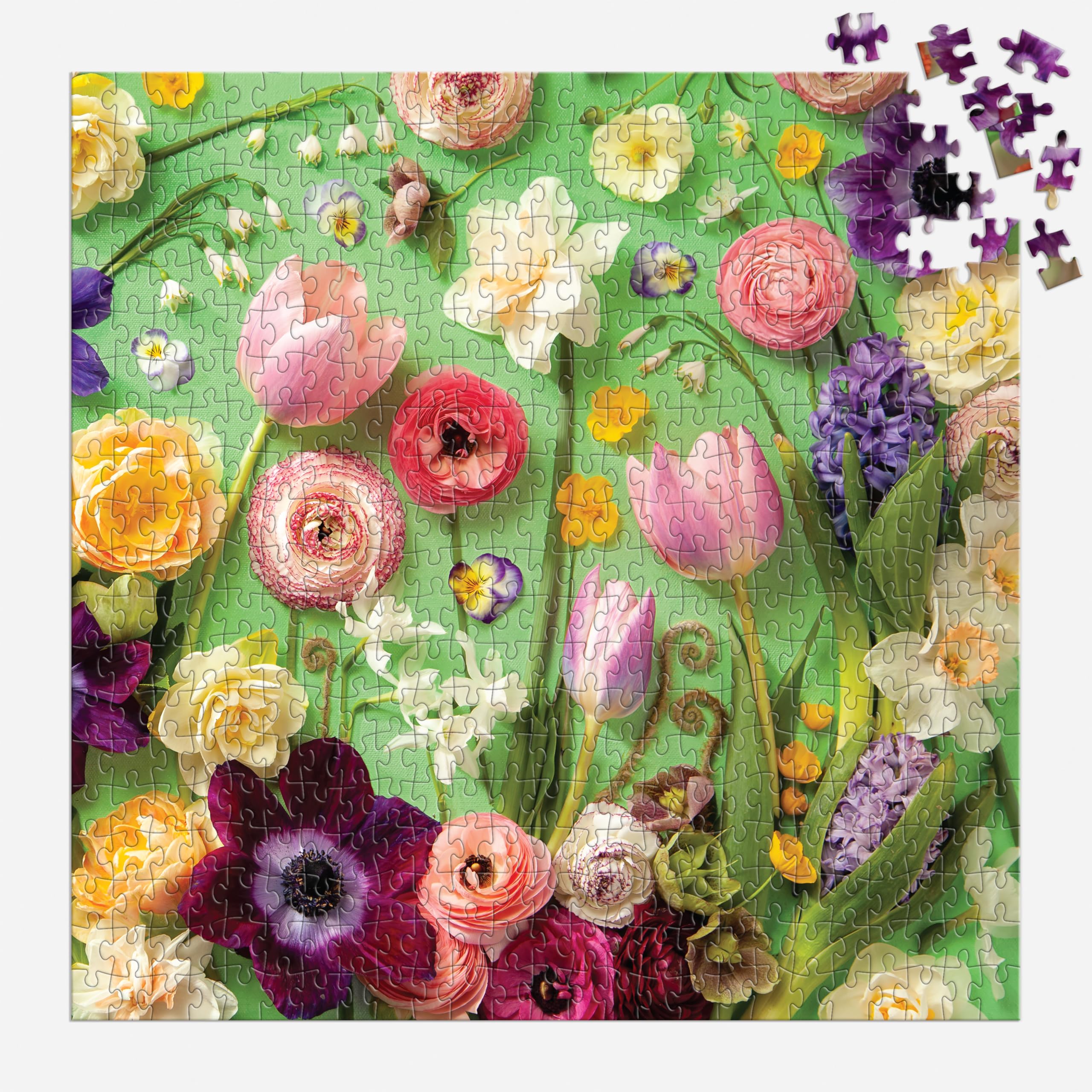 Springtime Petals – 500 Piece Puzzle Featuring A Variety Of Flowers Blooming During Spring Months