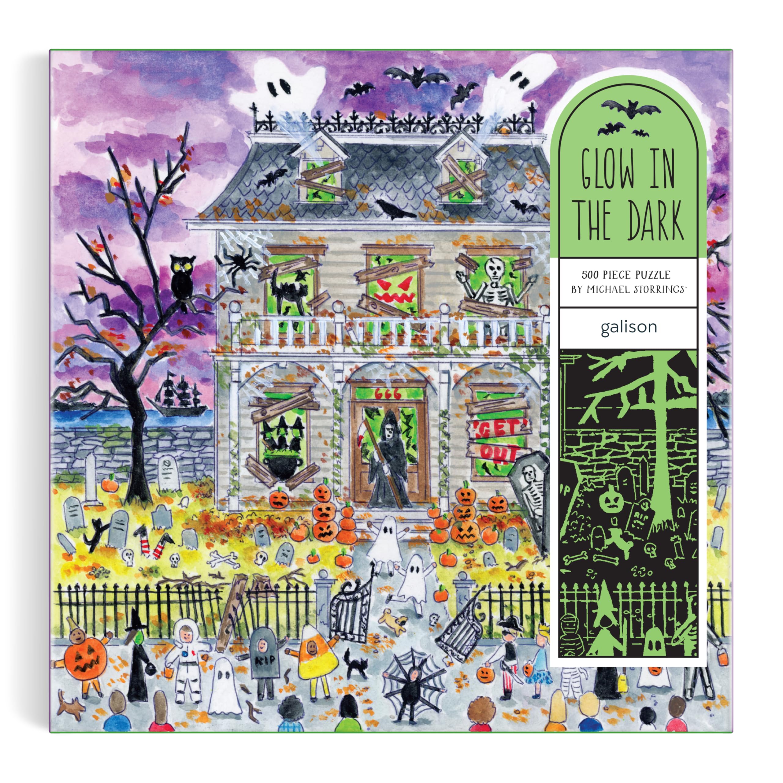 Haunted House 500 Piece Glow in the Dark Puzzle