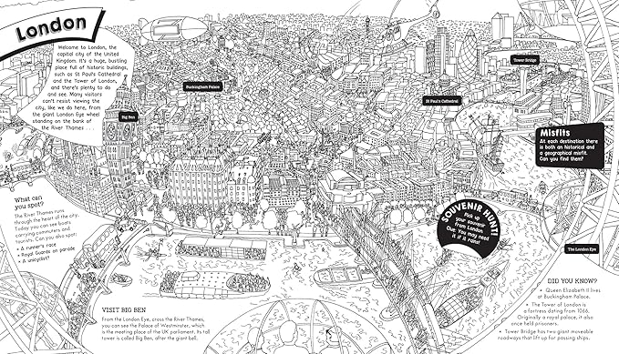 Around-the-World Colouring Book
