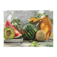 Melons From The Vine – 1000 Piece Puzzle Featuring A Mediterranean Still Life Of Summer Melons
