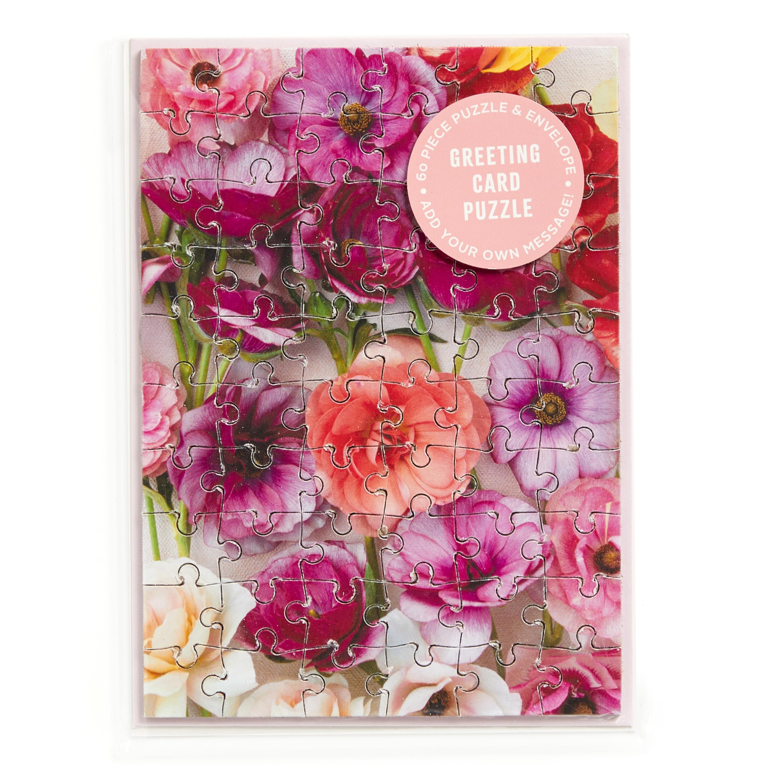 House Puzzzle Ranunculus Greeting Card Puzzle