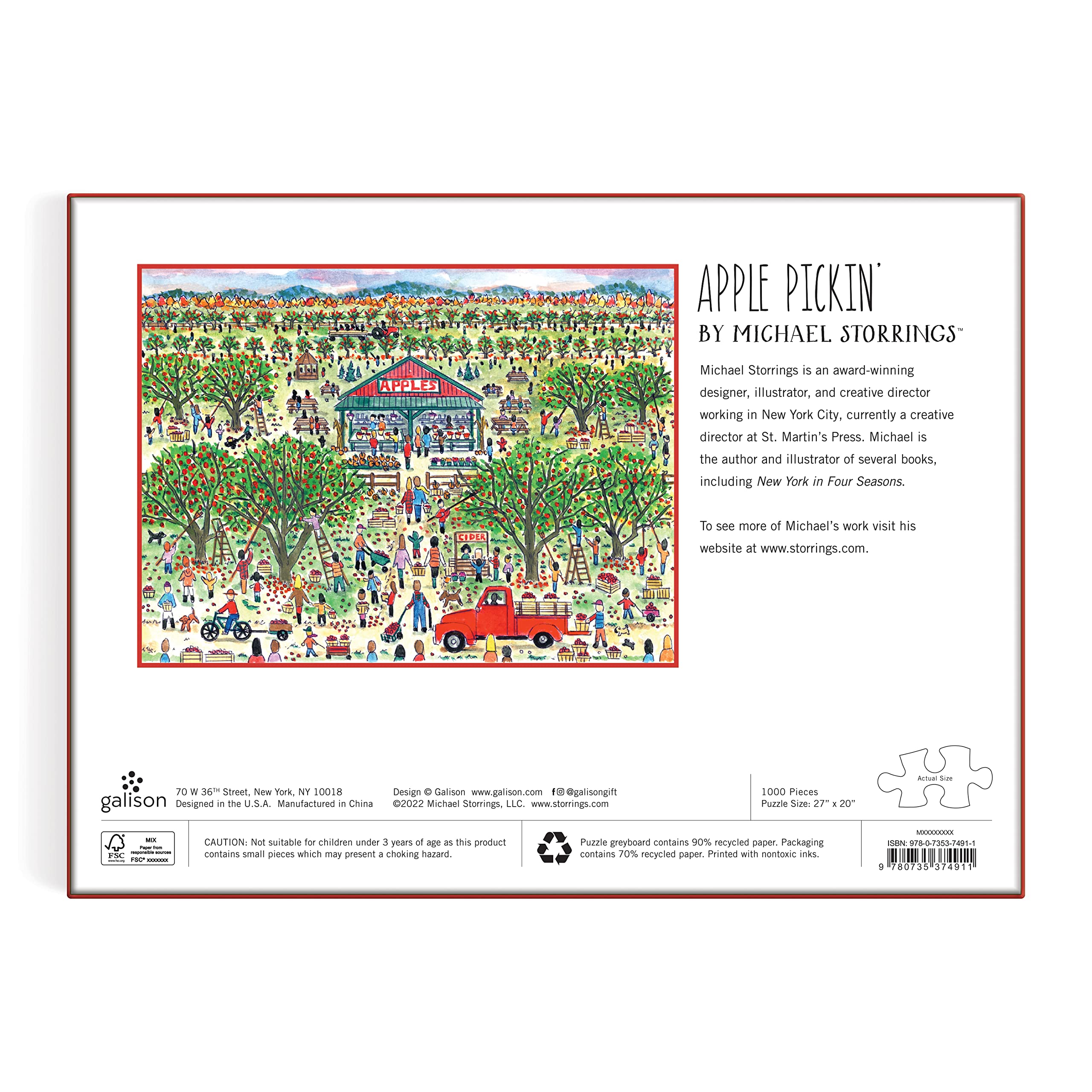 Michael Storrings Apple Pickin' 1000 Piece Puzzle