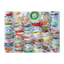 Teacups 1000 Piece Puzzle Featuring A Regency Core Mix Of Vibrant Teacups