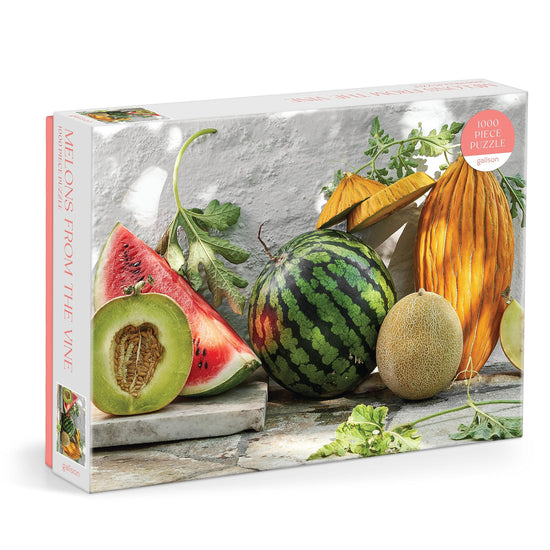 Melons From The Vine – 1000 Piece Puzzle Featuring A Mediterranean Still Life Of Summer Melons