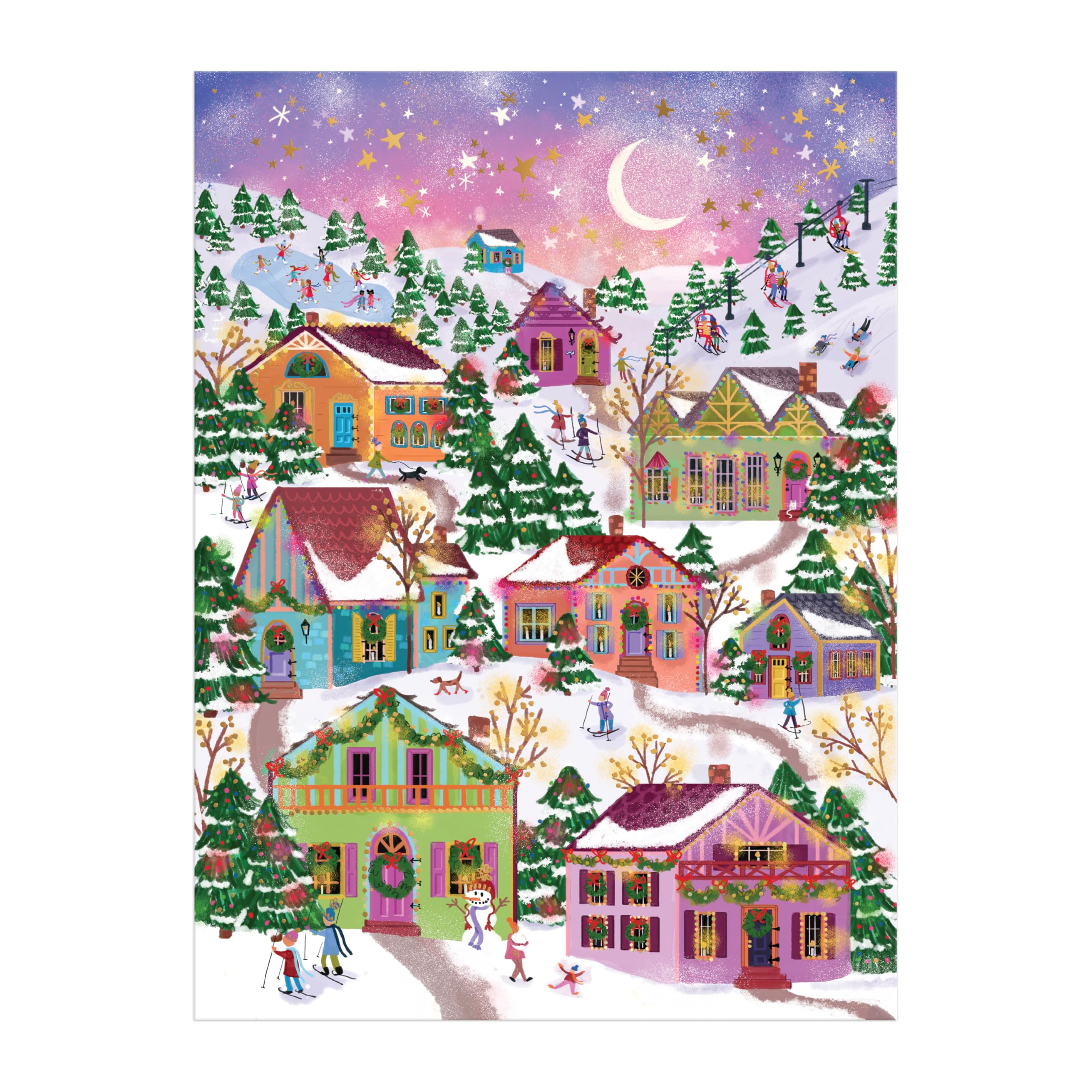 Snowcap Village 1000 Piece Foil Puzzle