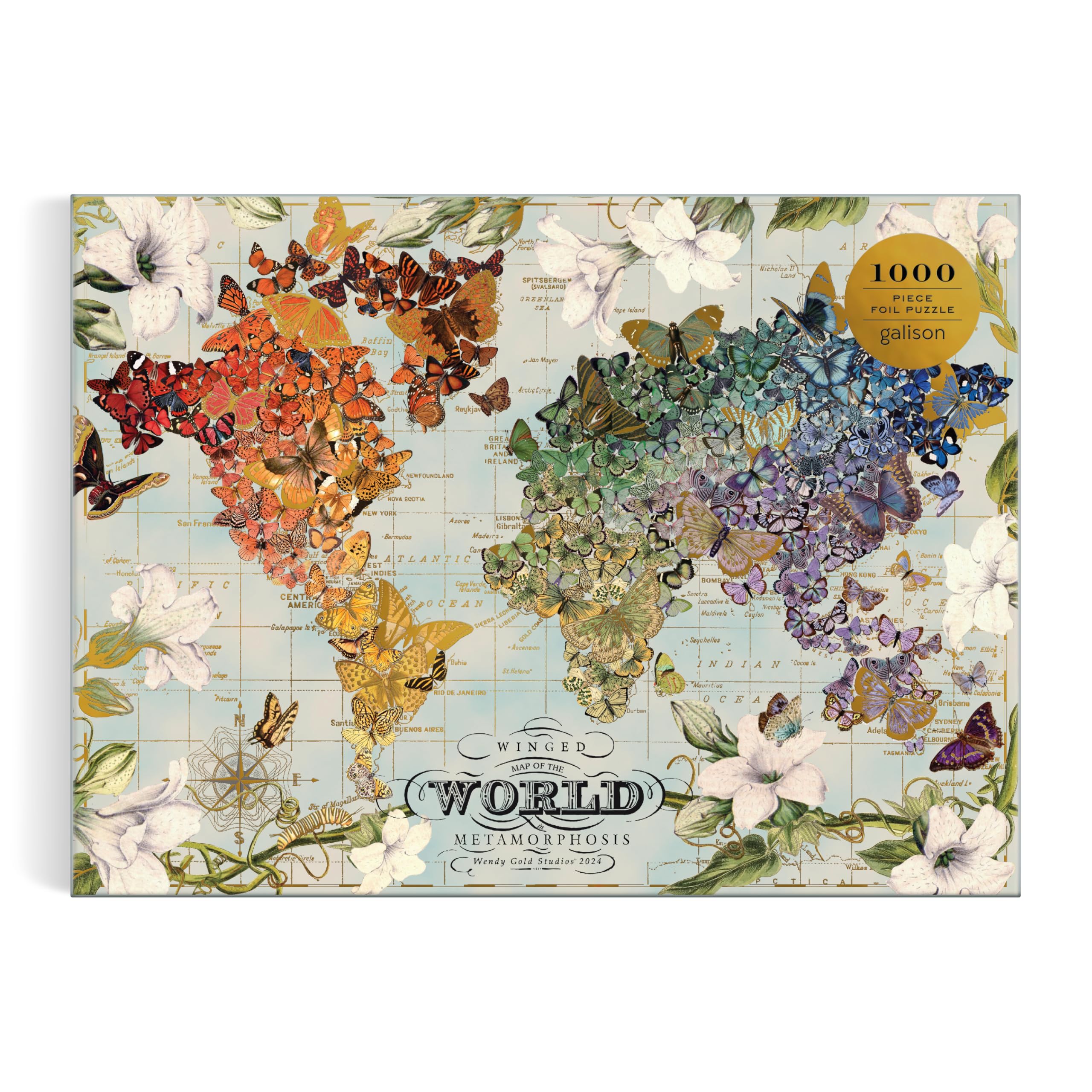 Winged Metamorphosis – 1000 Piece Wendy Gold Jigsaw Puzzle