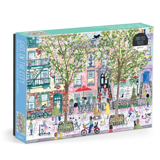 Cats In City Gardens – 1000 Piece Michael Storrings Jigsaw Puzzle