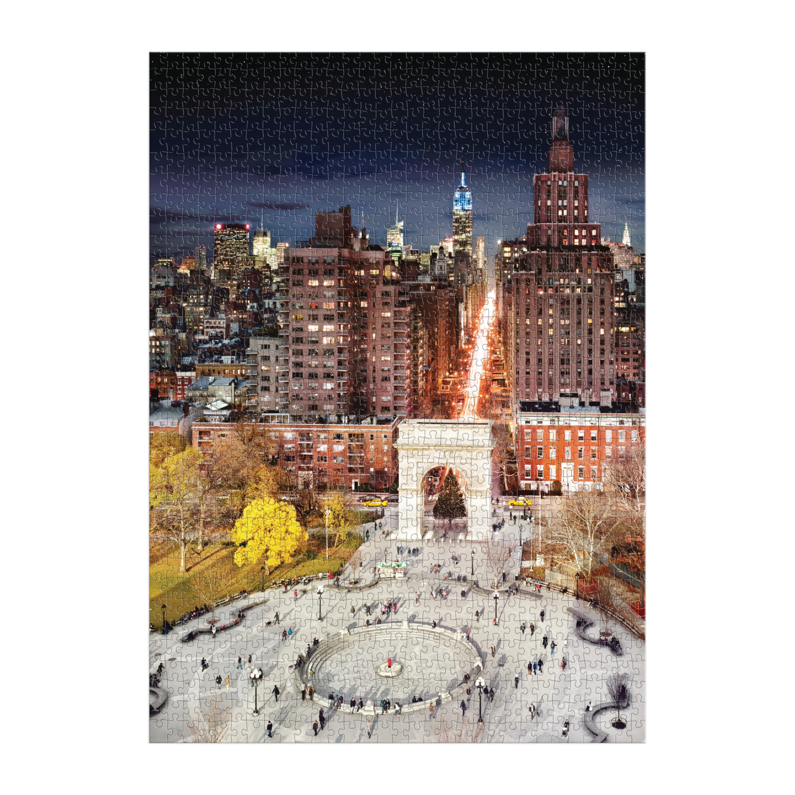 Washington Square Park – 1000 Piece Stephen Wilkes Jigsaw Puzzle Featuring Beautiful Day To Night Photography Of Iconic NYC Park